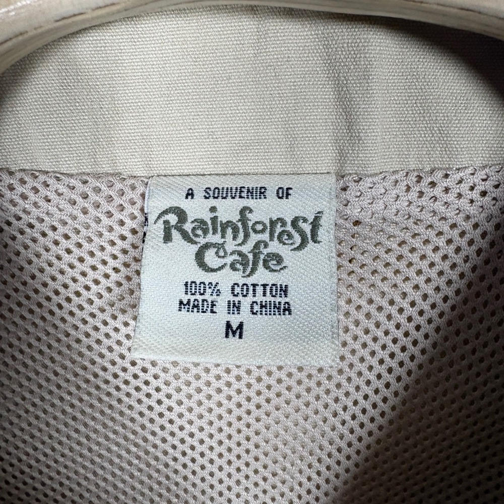 Rainforest Cafe Mens Khaki Cotton Canvas Multi Pocket Fishing Utility Vest - Picture 6 of 6